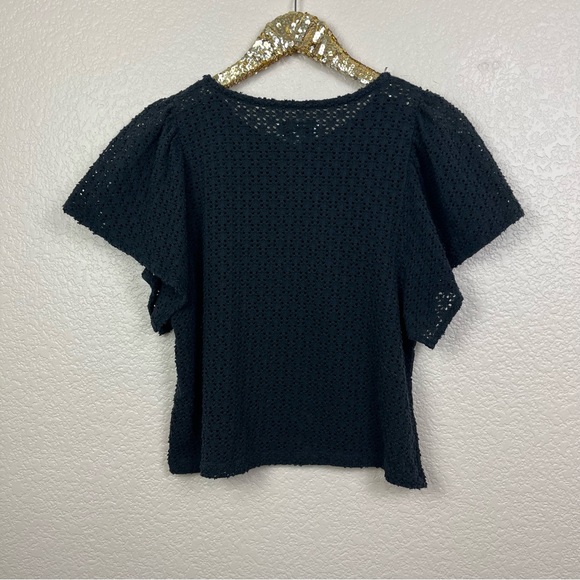 Texture & Thread • Eyelet Flutter-Sleeve Top - Picture 6 of 9